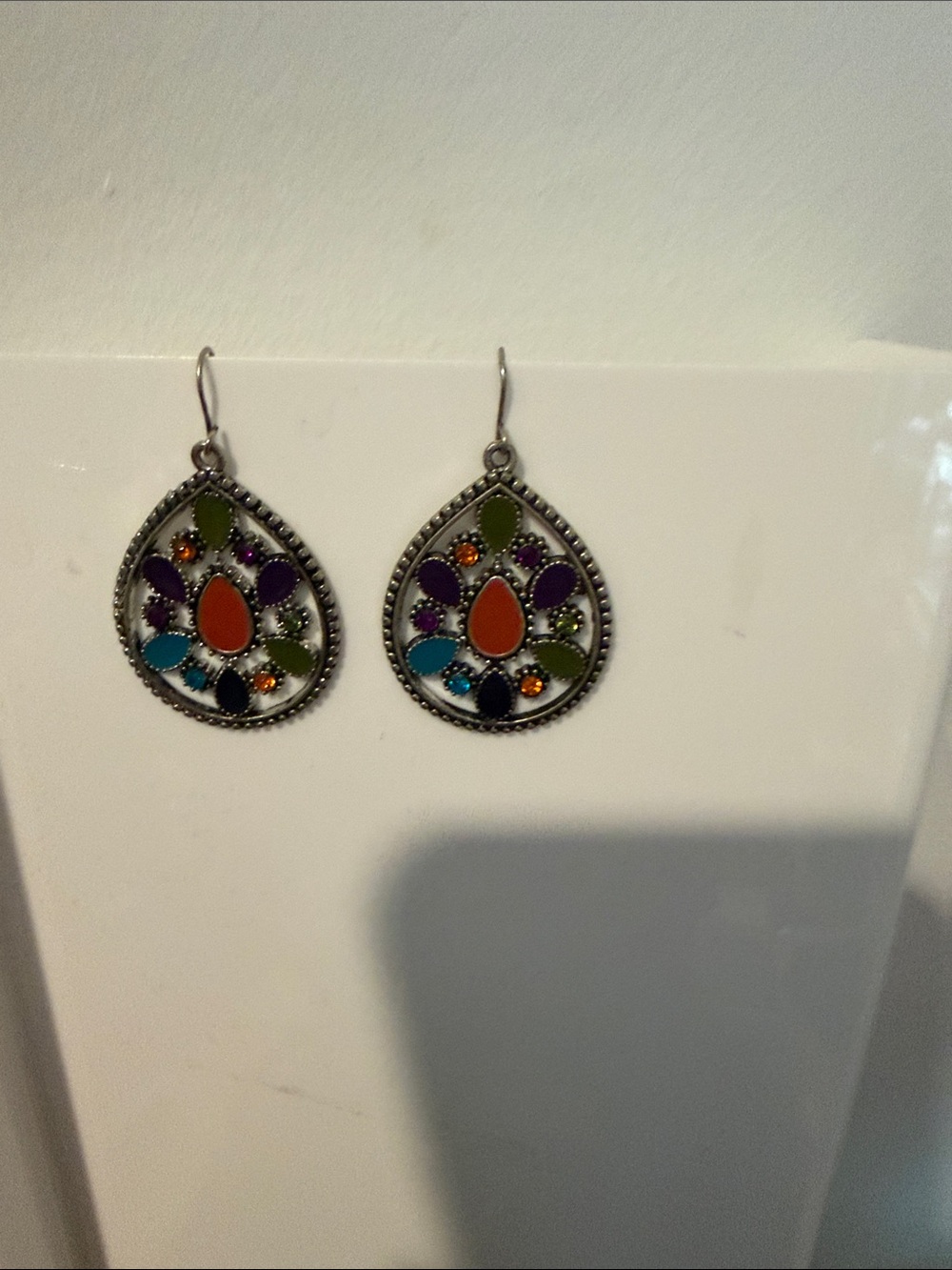 Multicolor Teardrop Dangle Earrings - Women Jewelry